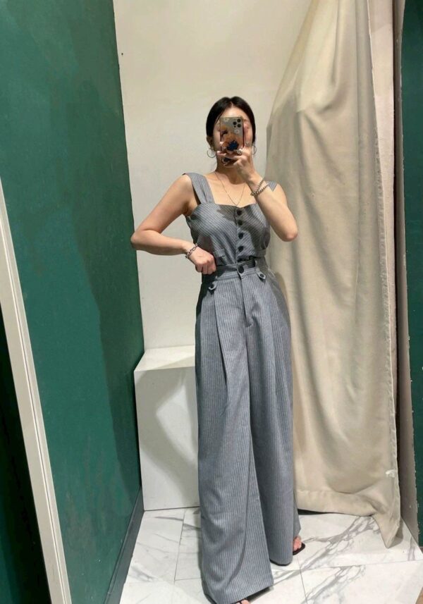 [現貨]韓妞條紋西裝套裝