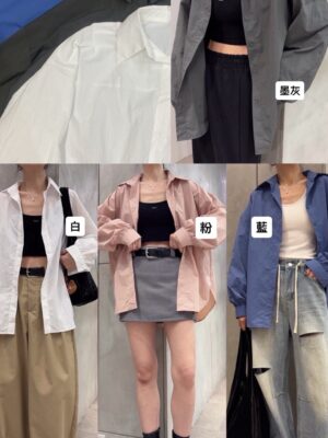 [長款]防潑水/抗汙/防皺涼感襯衫