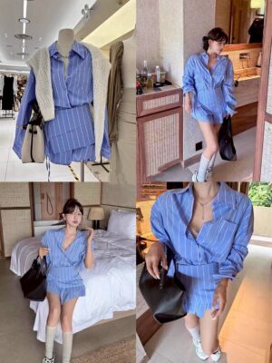 S__107315216 顯瘦條紋襯衫洋