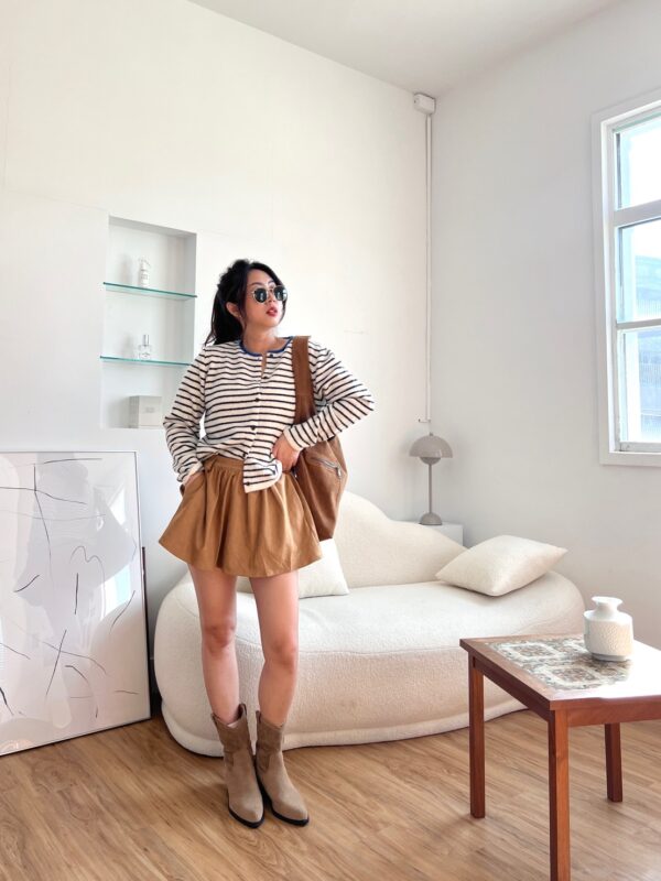 配色條紋針織外套/3色