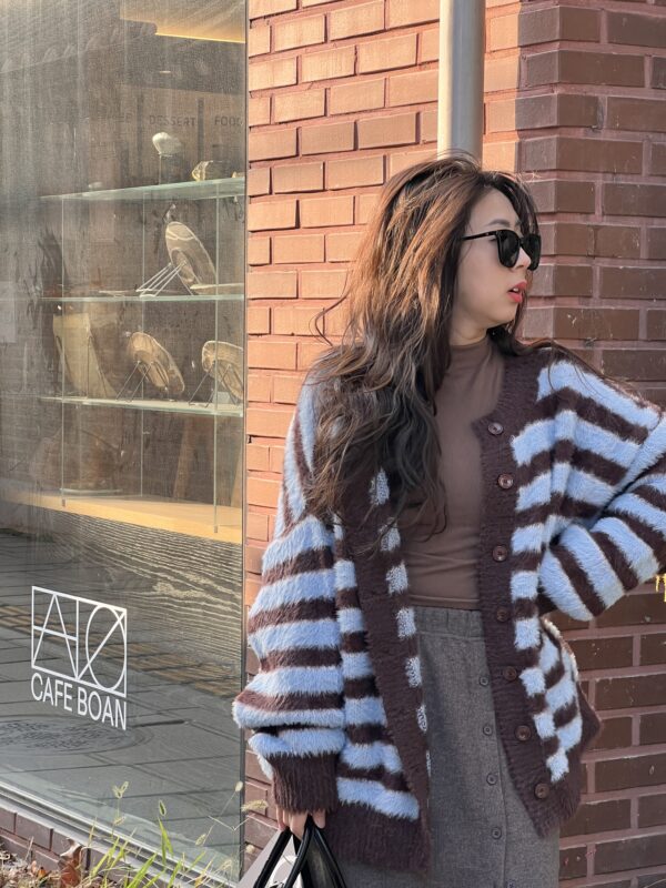 馬海毛可愛配色兩面穿外套/3色