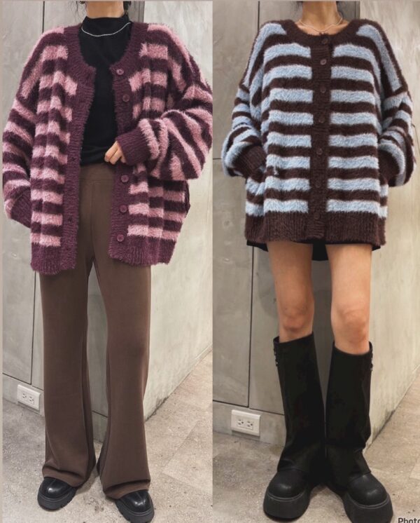 馬海毛可愛配色兩面穿外套/3色