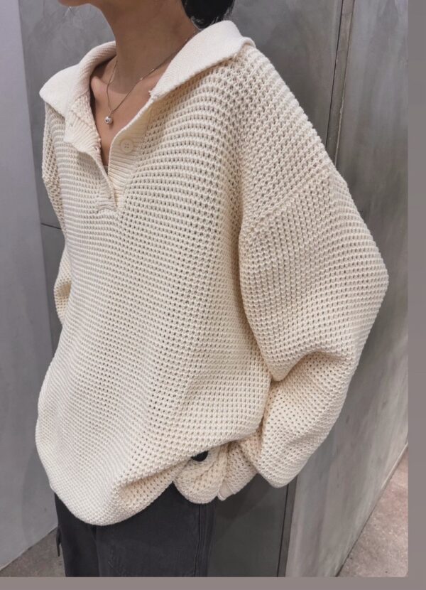 鬆餅格厚磅密針織上衣/5色