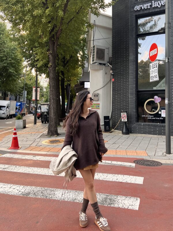 鬆餅格厚磅密針織上衣/5色