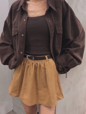 水洗感下縮襯衫外/3色