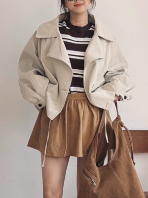 時髦挺版風衣外套/2色