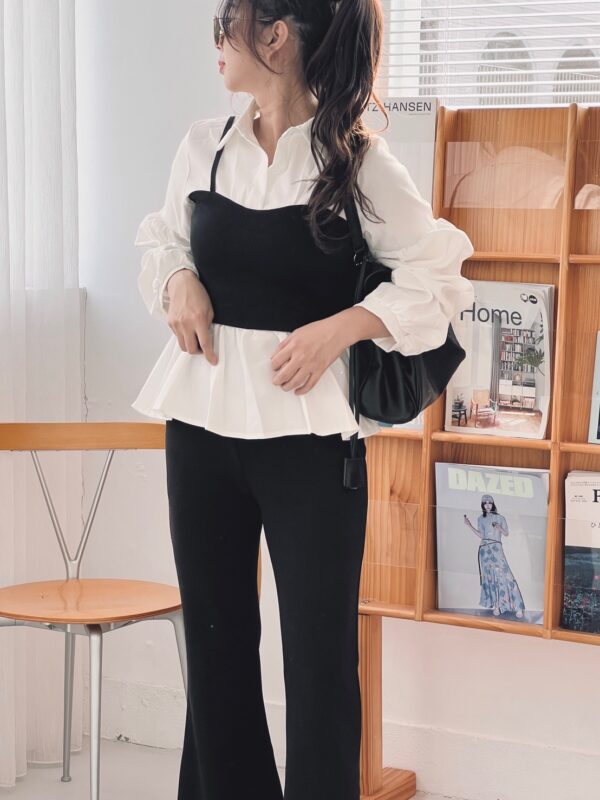 熱賣回歸!!!超美泡泡袖假兩件上衣