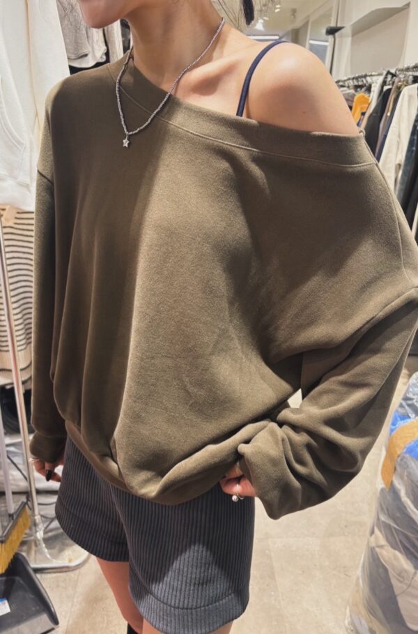 [許妍上衣]露肩內磨毛超舒服上衣/4色