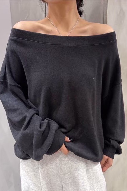 [許妍上衣]露肩內磨毛超舒服上衣/4色