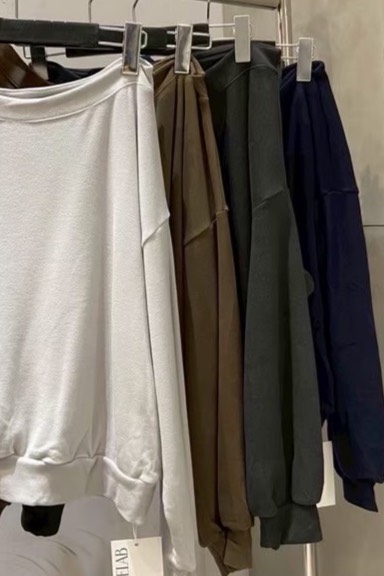 [許妍上衣]露肩內磨毛超舒服上衣/4色