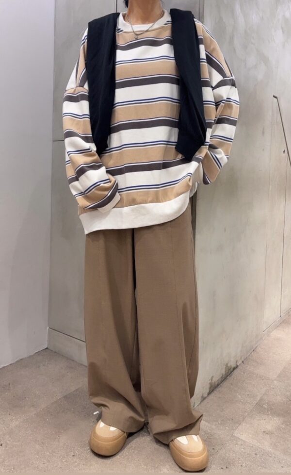 [男女同款]高磅條紋寬鬆上衣/2色