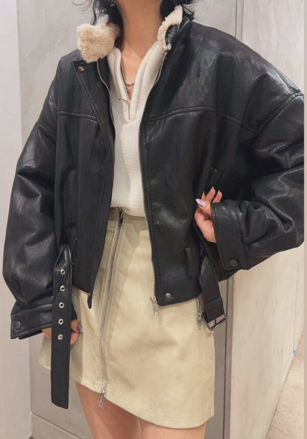 [不買會後悔]保暖毛毛柔軟皮革外/2色