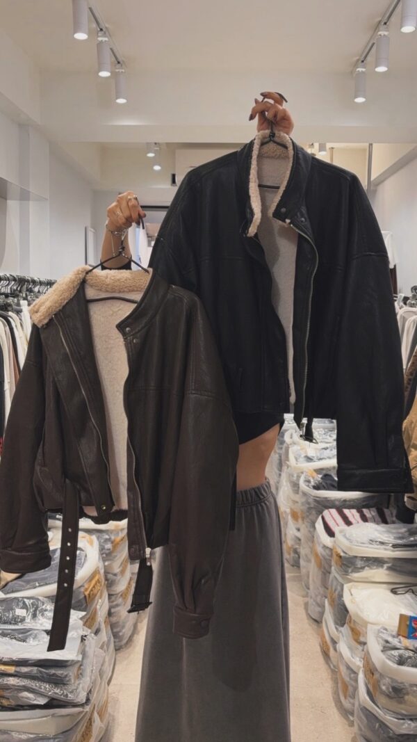 [不買會後悔]保暖毛毛柔軟皮革外/2色