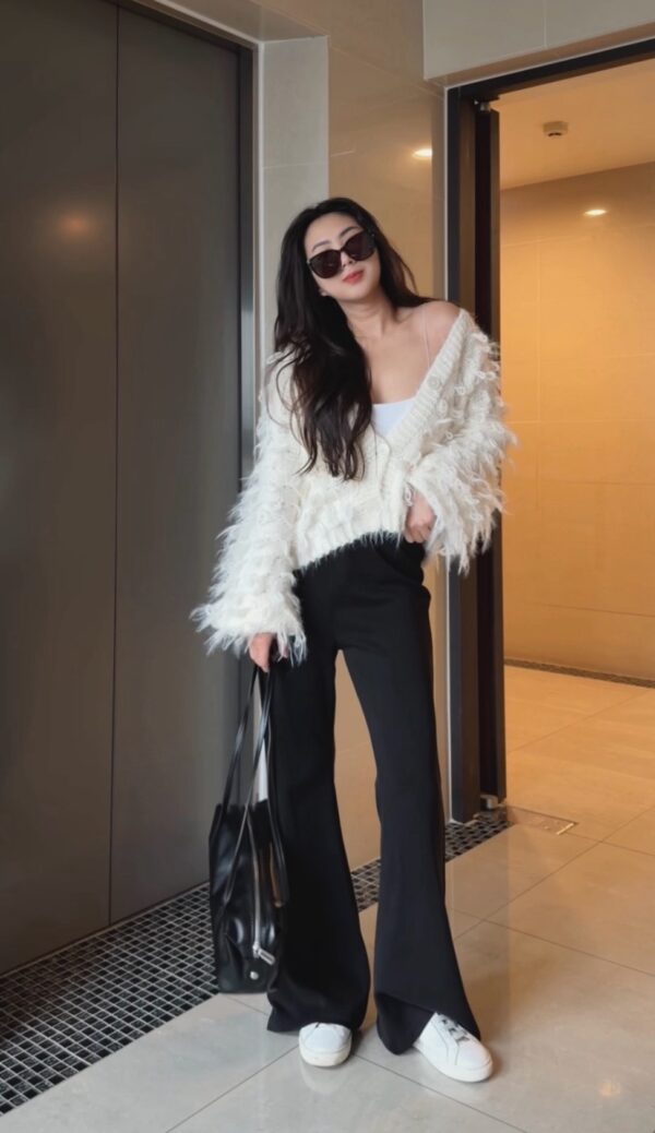 [嵐嵐包色款]流蘇感毛絨外套/2色