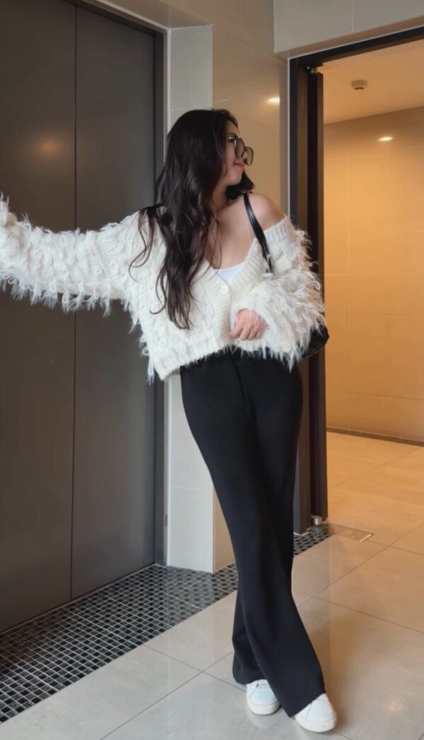 [嵐嵐包色款]流蘇感毛絨外套/2色