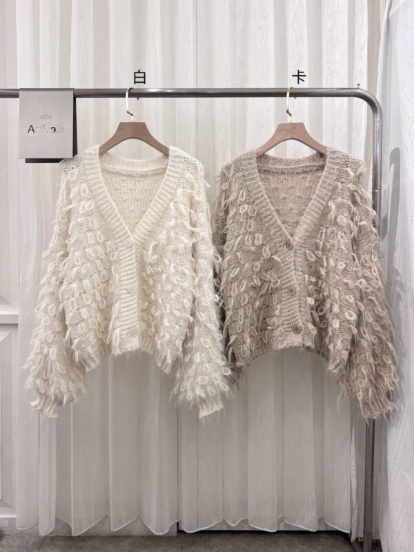 [嵐嵐包色款]流蘇感毛絨外套/2色