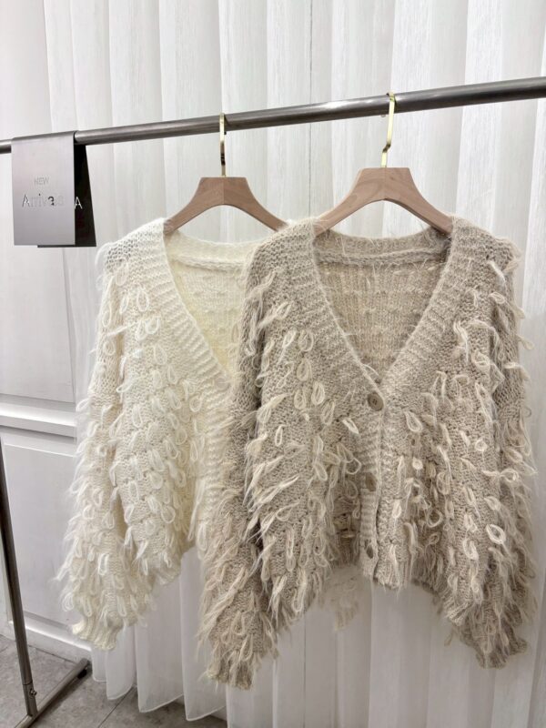 [嵐嵐包色款]流蘇感毛絨外套/2色