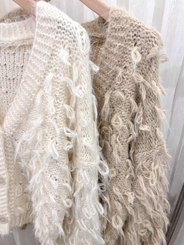 [嵐嵐包色款]流蘇感毛絨外套/2色