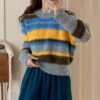 可愛撞色條紋針織/2色