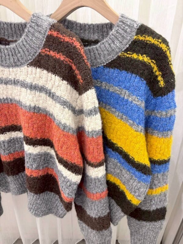 可愛撞色條紋針織/2色