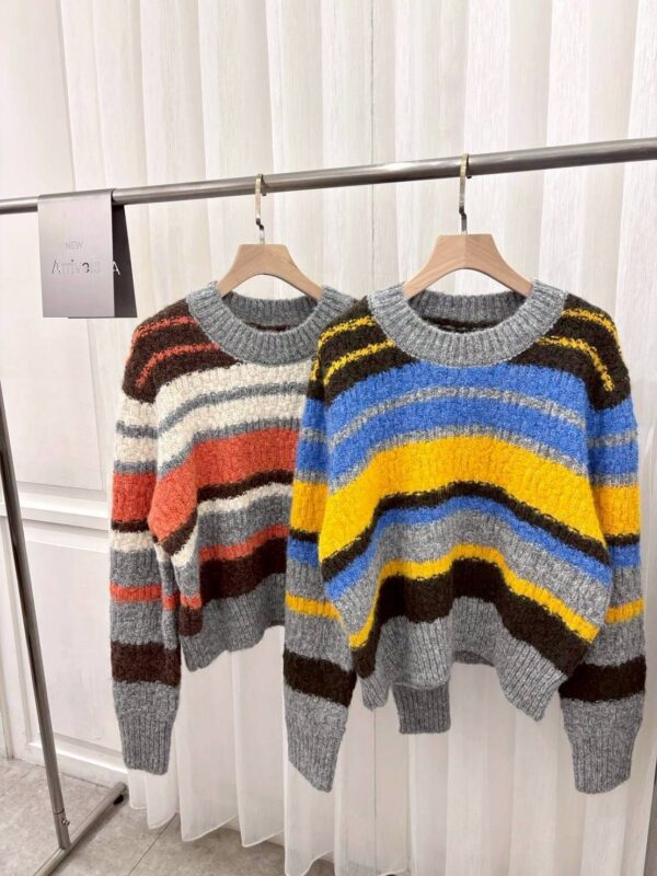 可愛撞色條紋針織/2色