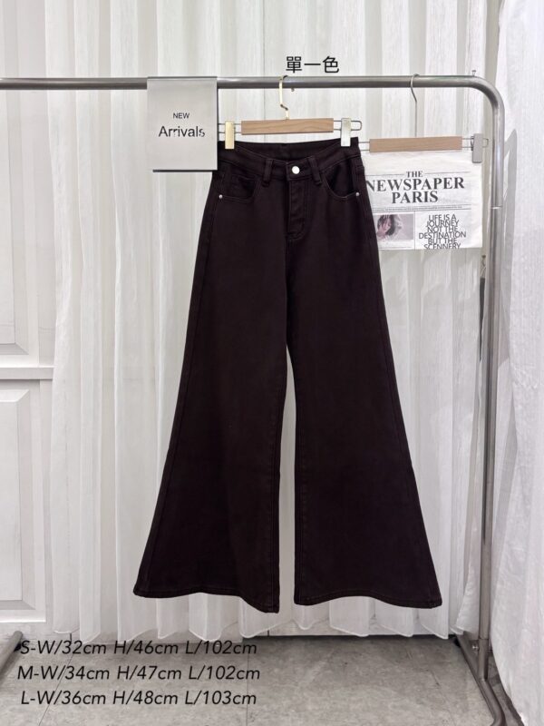 [大爆單款]咖色內刷毛微喇叭寬褲/S-L