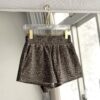 超舒服絨感豹紋短褲