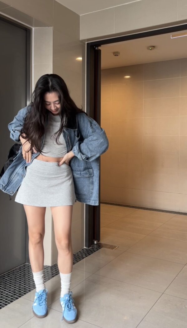 [熱賣百件]收小腹側開衩棉褲裙/3色